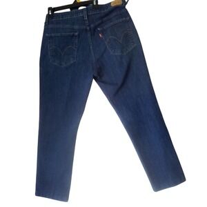 Levis Mid Rise Skinny Jeans‎ Dark Wash Denim Everyday Casual Size 14